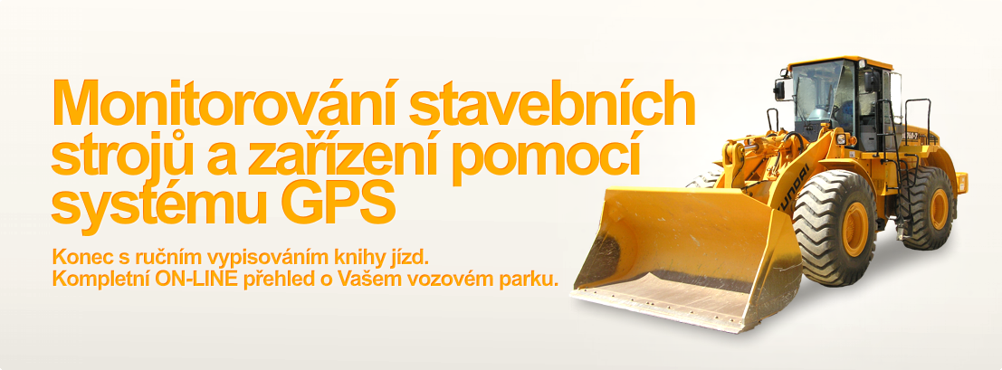 monitorovnání stavebních strojů